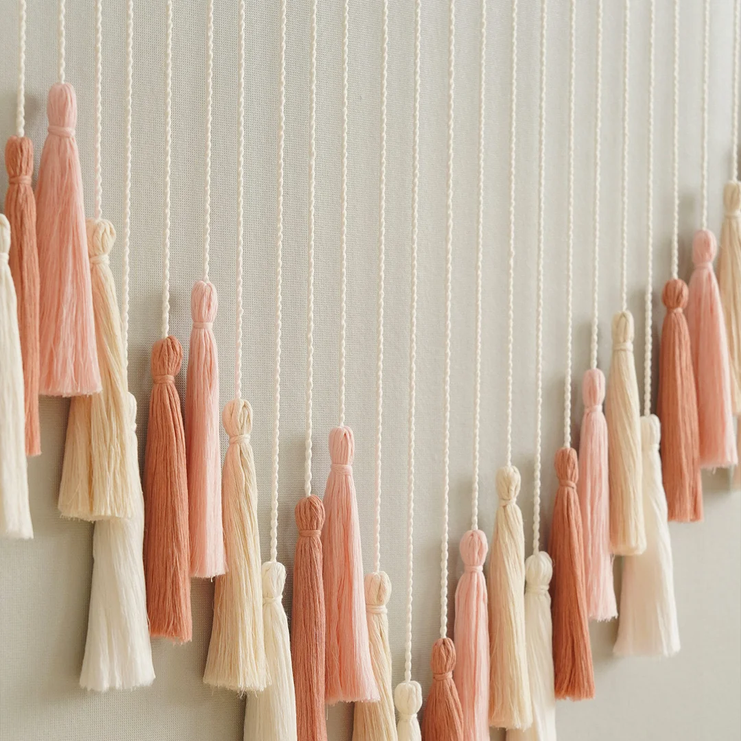 32" Boho Wall Hanging Macrame Tassels