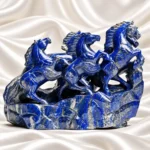 7 Running Horses in Lapis Lazuli