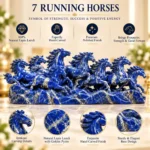 7 Running Horses in Lapis Lazuli - Image 2